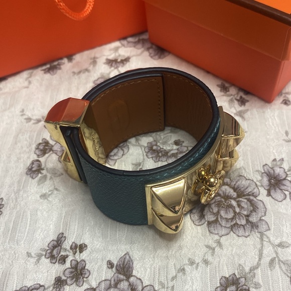Hermes Swift Collier De Chien CDC Bracelet Blue - Picture 13 of 15
